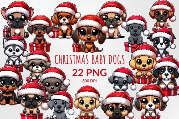 Cartoon Christmas Baby Dogs Sublimation: A Designer's Review of Seasonal Illustrations
