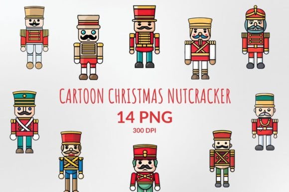 Cartoon Christmas Nutcracker Sublimation: Festive Illustrations for Makers