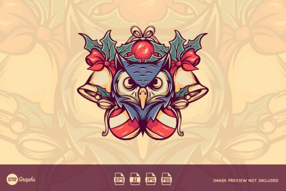 Christmas Owl and Bells: A Designer's Review of Seasonal Illustrations