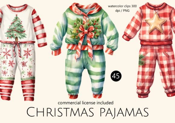 Christmas Pajamas, New Year Clothing PNG: A Brand Designer's Review of Seasonal Illustrations