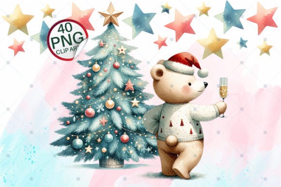 Christmas Party Bear Clip Art: A Designer's Review of Illustrations