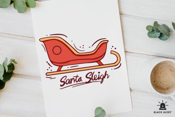 Christmas Santa Sleigh Illustration PNG Review