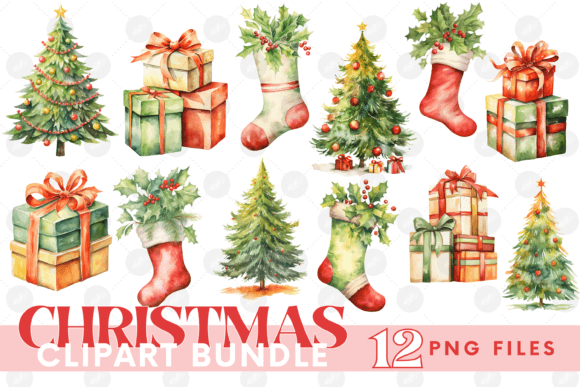 Christmas Tree Clipart Bundle Stocking: A Review for Illustrations