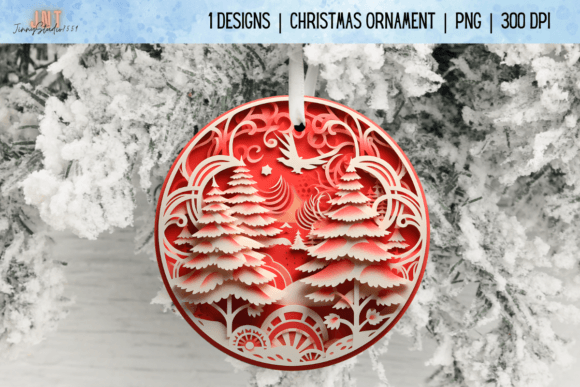Christmas Tree Ornament PNG for Festive Illustrations