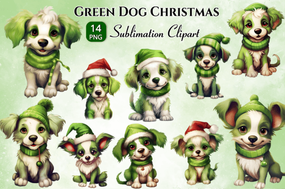 Green Christmas Dog Clipart PNG: A Review for Modern Illustrations