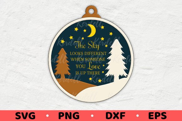 Memorial Christmas Ornament, the Sky Look: Illustrations for Branding