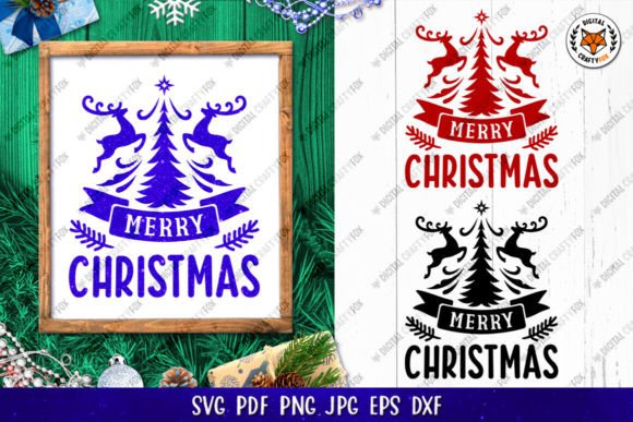 Merry Christmas Deer SVG, Christmas SVG for Branding