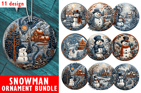 Snowman Ornament Bundle,christmas Png: A Designer's Review of Seasonal Illustrations