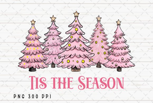 Tis the Season Pink Christmas Tree PNG: A Review for Illustrations