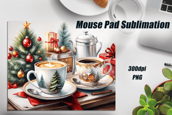 Watercolor Christmas Coffee Mouse Pad: A Designer's Review
