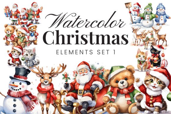 Watercolor Christmas Elements Set 1: A Review for Sellers