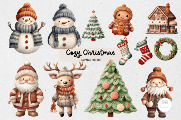 Watercolor Cozy Christmas Sublimation: A Seller's Review of Seasonal Illustrations